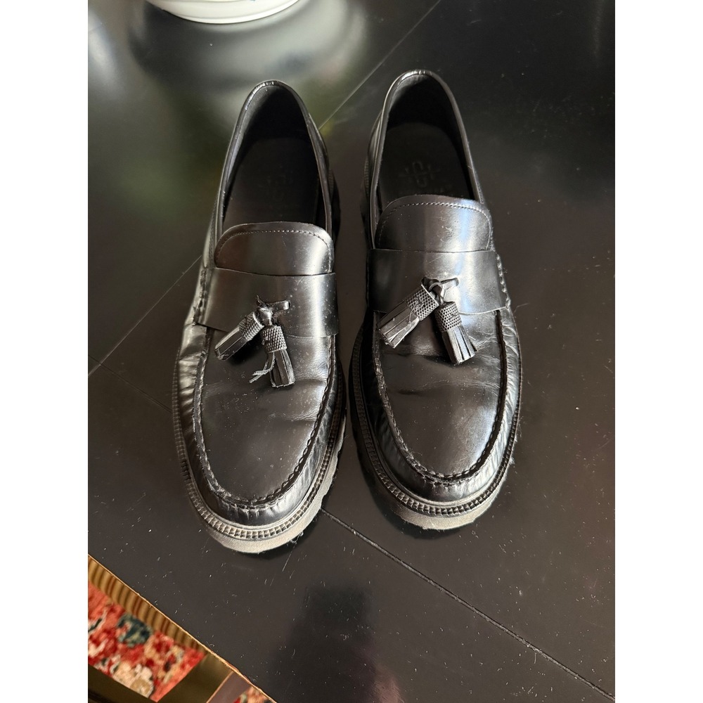 Cole Haan Men's Black Leather Tassel Loafers Size 10.5 M C36033